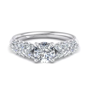 Engagement Ring IGI Certified Lab Grown Diamond 950 Platinum Round Cut 2.55 CT - Picture 1 of 9