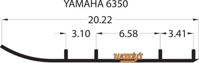 Woodys 4" Extensor Trail III Series Flat-Top Carbide Runner (par) EYV3-6350 Foto 1 de 4