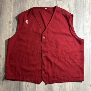 Target Store Employee Work Red Vest Uniform Size XL - Picture 1 of 4