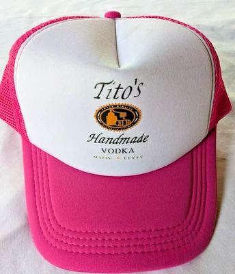Tito's Vodka Pink Adjustable Promotional Ball Cap Austin Texas - Image 1 of 4