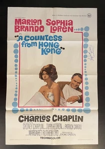 SOPHIA LOREN SIGNED AUTOGRAPH COUNTESS FROM HONG KONG ORIGINAL POSTER ONE SHEET - Picture 1 of 4