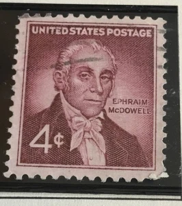 Estampilla postal de Estados Unidos 1961 Dr. Ephraim McDowell 4 centavos - Imagen 1 de 1