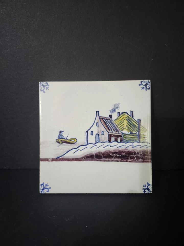 Delft Tile 5 Inch Made In Holland - Image 1 of 3