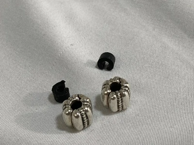 Set of 2 Pandora 925 ALE Sterling Silver Crazy Clip Bead Charms (Pair) - Image 1 of 4