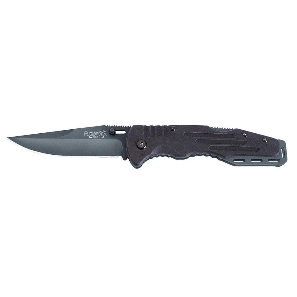 SOG FF11-CP Salute(TM) Folding Knife,Black Oxide 5FVU9 - Image 1 of 1