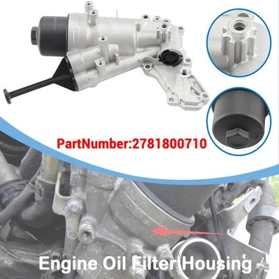 Carcasa de filtro de aceite para Mercedes-Benz GLE63 AMG GLS550 SL63 G63 E550 2781800710 Foto 1 de 4