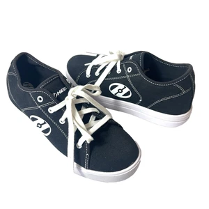 Heelys Black Streetwear Skateboarding Black White Logo Canvas Shoes Women's Sz 7 - Picture 1 of 11