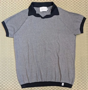 Peregrine Lynton Johnny Kragen Polo in Marine Herren Größe Large Hergestellt in England - Bild 1 von 7