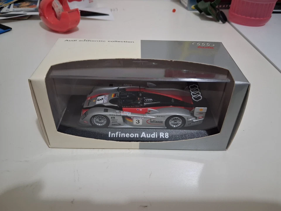 1/43 Minichamps Audi R8 Infineon car #3 24 Hours LeMans Dealer Edition brand - Immagine 1 di 1
