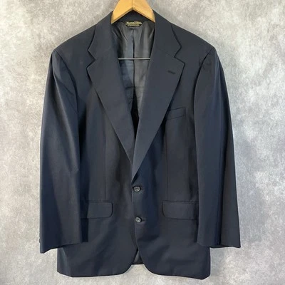 Blazer Norman Hilton Para Hombres 45L Chaqueta Azul De Colección Pasadena Hecho en EE. UU. 100% Lana Foto 1 de 4