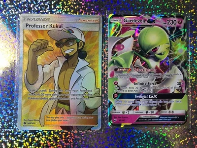 Pokemon TCG: Ultra Rare 93/147 Gardevoir GX; Full Art 148/149 Professor Kukui - Image 1 of 4