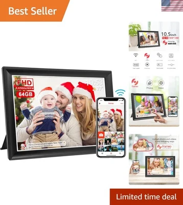 Share Memories Instantly - 64GB WiFi Digital Photo Frame, 10.5 Inch Touchscreen - Image 1 of 4