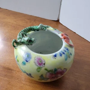Antique Chinese Porcelain Brushwasher Dragon Bat Vintage 1930's - Picture 1 of 23