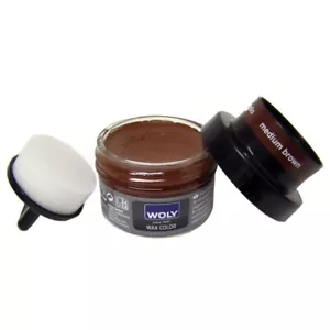 Woly Shoe Cream Plus Wax Polish Leather Renovating Restore Boot Bag Medium Brown - Picture 1 of 1
