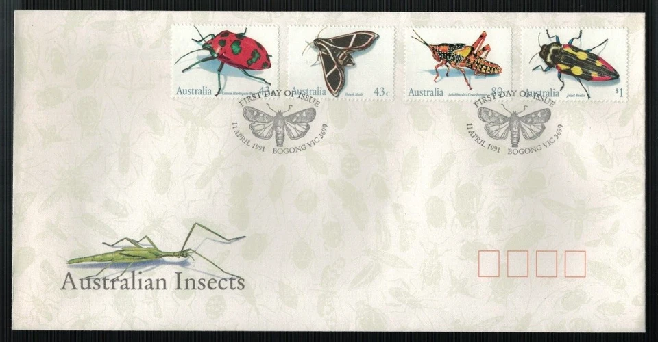 1991 Australian Insects   FDC   Set of 4 - Image 1 of 1
