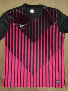 Nike Precision Dri-Fit Long Sleeve Polyester T-shirt (Black - Pink) XL - Picture 1 of 12