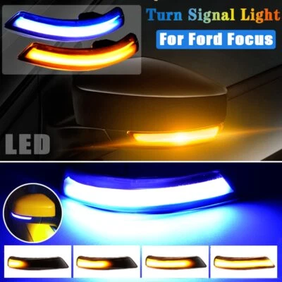 Luz LED dinámica intermitente indicador espejo retrovisor lateral para Ford Focus MK2 3 Foto 1 de 4