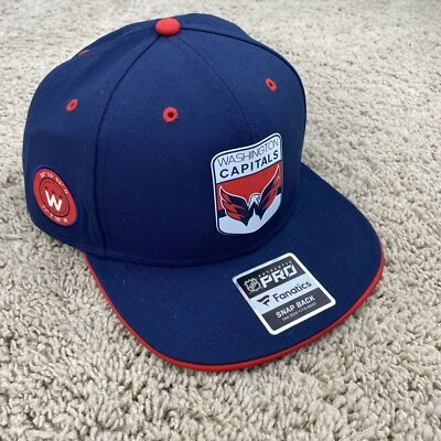 Chapéu Washington Capitals 2023 NHL Draft Fanatics Pro SnapBack remendo lateral marinho Csp - Imagem 1 de 4