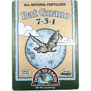 Organic Bat Guano Mix 7-3-1, 2 lb - All Natural Fertilizer by Down To Earth - Picture 1 of 6