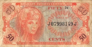 USA / MPC  50  Cents  1964  Series  641  Plate # 76  Circulated Banknote III - Picture 1 of 2