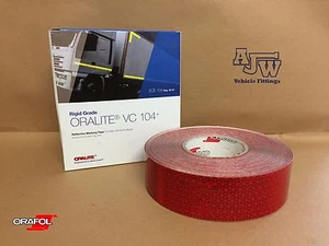 ORALITE ORAFOL Reflective VC104+ ECE 104 HGV Wagon Truck Marking Tape Rigid - Picture 1 of 19