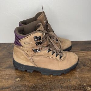 Vintage 90s Nike Air ACG Brown Suede Womens Hiking Boots Shoes Size 6.5