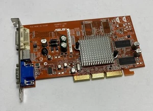 128MB Asus ATi Radeon 9200SE DVI / VGA / TV-Out AGP Graphics Video Card GPU - Picture 1 of 6