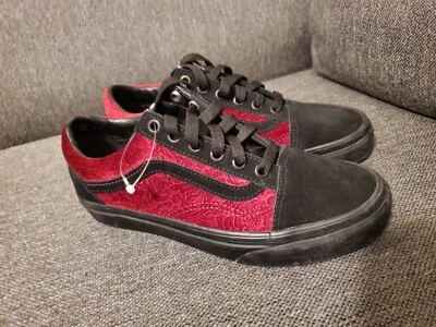 Vans Old Skool Terciopelo Noche Parisina Negro Cerise Rojo Zapatos Unisex Para Hombre’s 5 NUEVO Foto 1 de 4