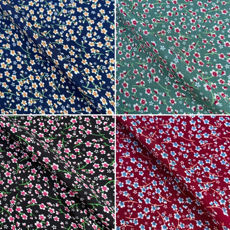 Nyra Ditsy Floral Viscose Challis Digital Printed Dress Fabric Draping Curtain - Image 1 of 1