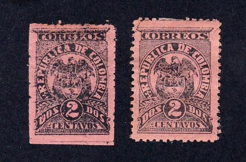 Colombia stamp #226 a & b, different perforations, MH - FREE SHIPPING!! Cover