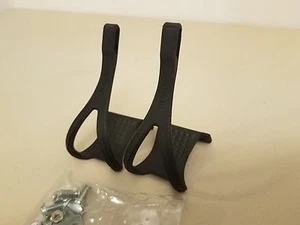 NOS Ladies Christophe Toe Clips...Road Bike Pedals...France..Black Resin...Small - Picture 1 of 3