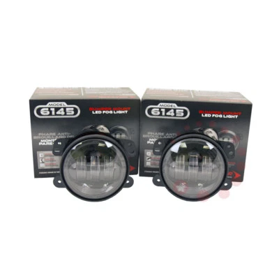 Pair or set of two JW Speaker 0547971 Jeep Wrangler JK Model 6145 LED fog lights - Image 1 of 4