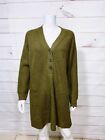 Madewell Womens Henley Sweater Dress Size S Green Merino Wool & Polyamide