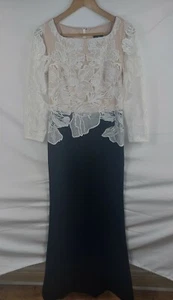 Adrianna Papell Womens Floral Mesh, Sequin, Evening Dress Size 8 (126-00009) - Picture 1 of 4