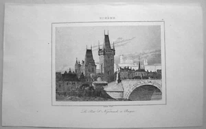 Impresión 1842 PUENTE DE CARLOS, PRAGA, REPÚBLICA CHECA, #31 - Imagen 1 de 1