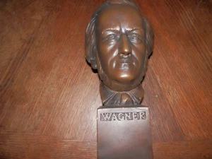 Vintage Wagner 12" Art Bust Sculpture Statue Classical  Composer Esco NY - Picture 1 of 3