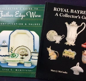 Two Books Glass : Feather Edge Ware & Royal Bayreuth Nice S378 - Imagen 1 de 12