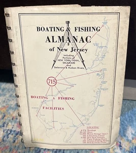 Vintage 1961 Boating And Fishing Almanac Of New Jersey RARE - Imagen 1 de 4