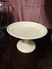 New ListingVintage Wedgwood Embossed Queensware Cream pedestal plate England 1950's