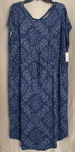 NWT Terra&Sky Womens Criss Cross Knit Dress Tie Waist Pockets Size-1X (16w-18w) - Picture 1 of 19