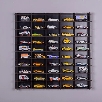 1:64Toy Car Wall Shelf, Hotwheels, Matchbox Compatible Display Case for 50 Cars - Image 1 of 4