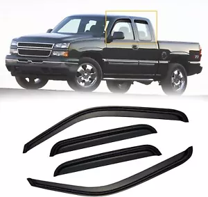 Viseras de ventana protector solar de lluvia para Chevy Silverado GMC Sierra 99-06 cabina extendida - Imagen 1 de 19
