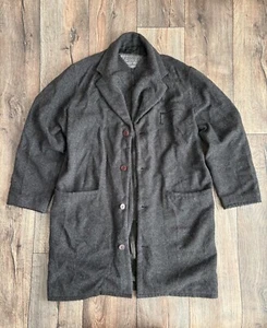 Vintage 80s Versus Gianni Versace Button/Zip Wool Coat - Picture 1 of 17