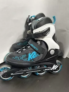 Patines en línea K2 para mujer Kinetic 80 Pro nuevos negros/azules/blancos talla 6 EE. UU. - Imagen 1 de 8