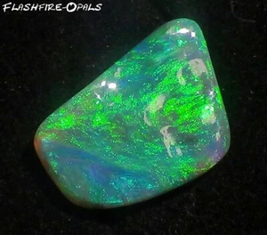 3,1ct. GEM BLACK OPAL BRILLIANT ELECTRIC GRÜN.TÜRKISE Video FLASHFIRE-OPALS - Picture 1 of 6
