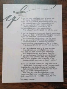  Poema impreso "IF" de Rudyard Kipling - Imagen 1 de 5