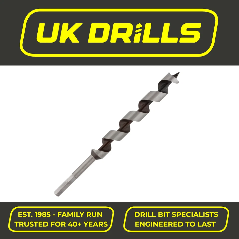 1 x WOOD AUGER BIT | ALL SIZES 6–32MM | 100–600MM LENGTH | TRADE QUALITY - Image 1 of 1