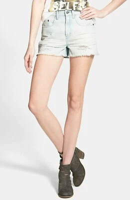 $44 Nordstrom BP Pantalones Cortos Denim Corte Alto Lavado Ligero Envejecido Juniors 3 0 Foto 1 de 4