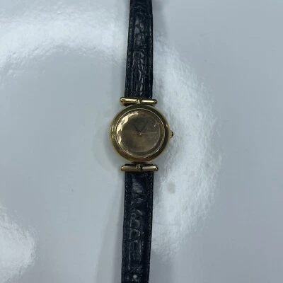 E Armitron Now corte diamante oro cocodrilo negro suizo 75/1550 acero inoxidable sin probar Foto 1 de 4