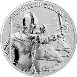 Casa de la Moneda de Alemania 5 euros - Caballeros del Pasado - Malta 1 oz plata 2021 - Imagen 1 de 5